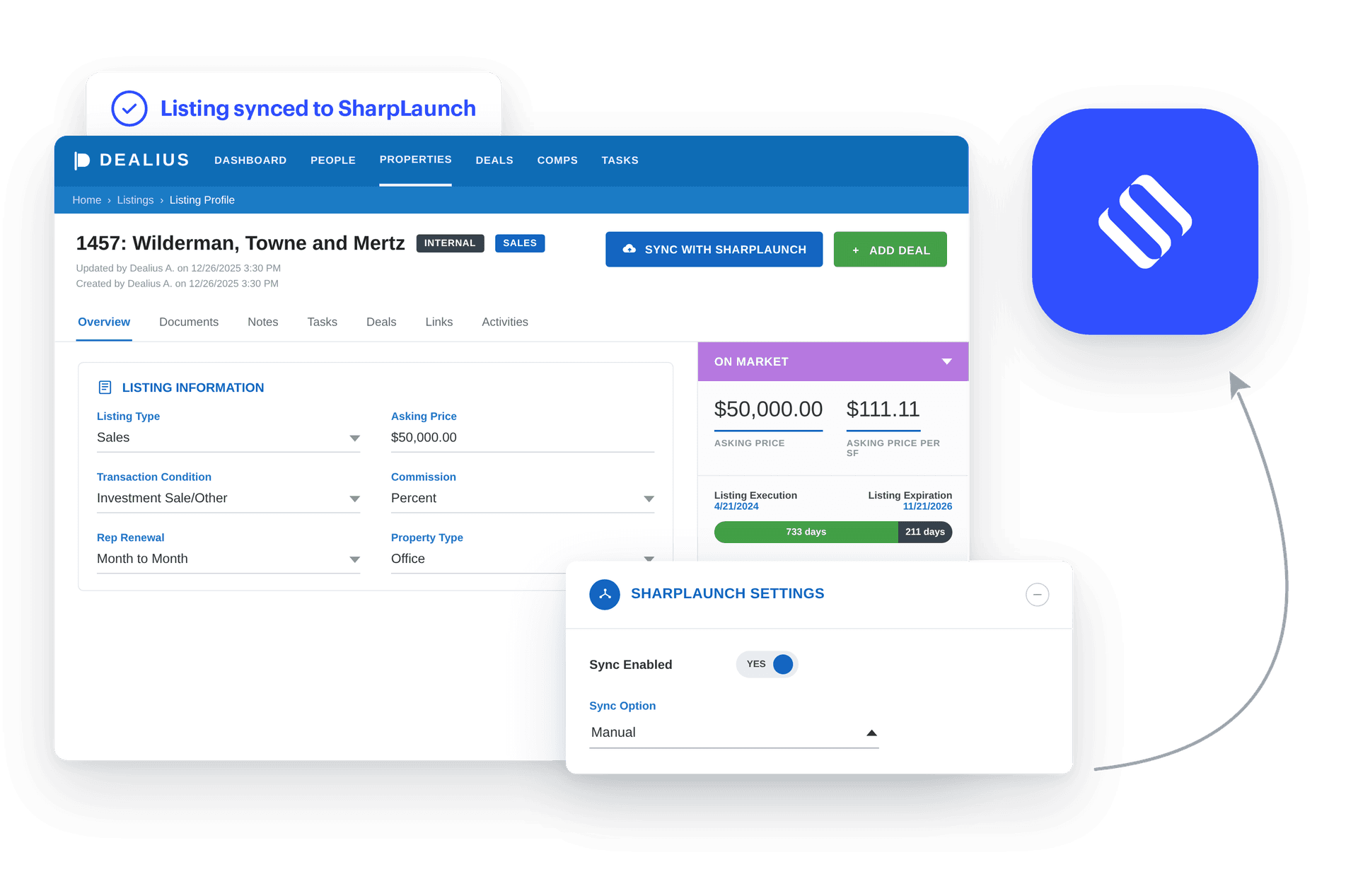 Keep listing information connected