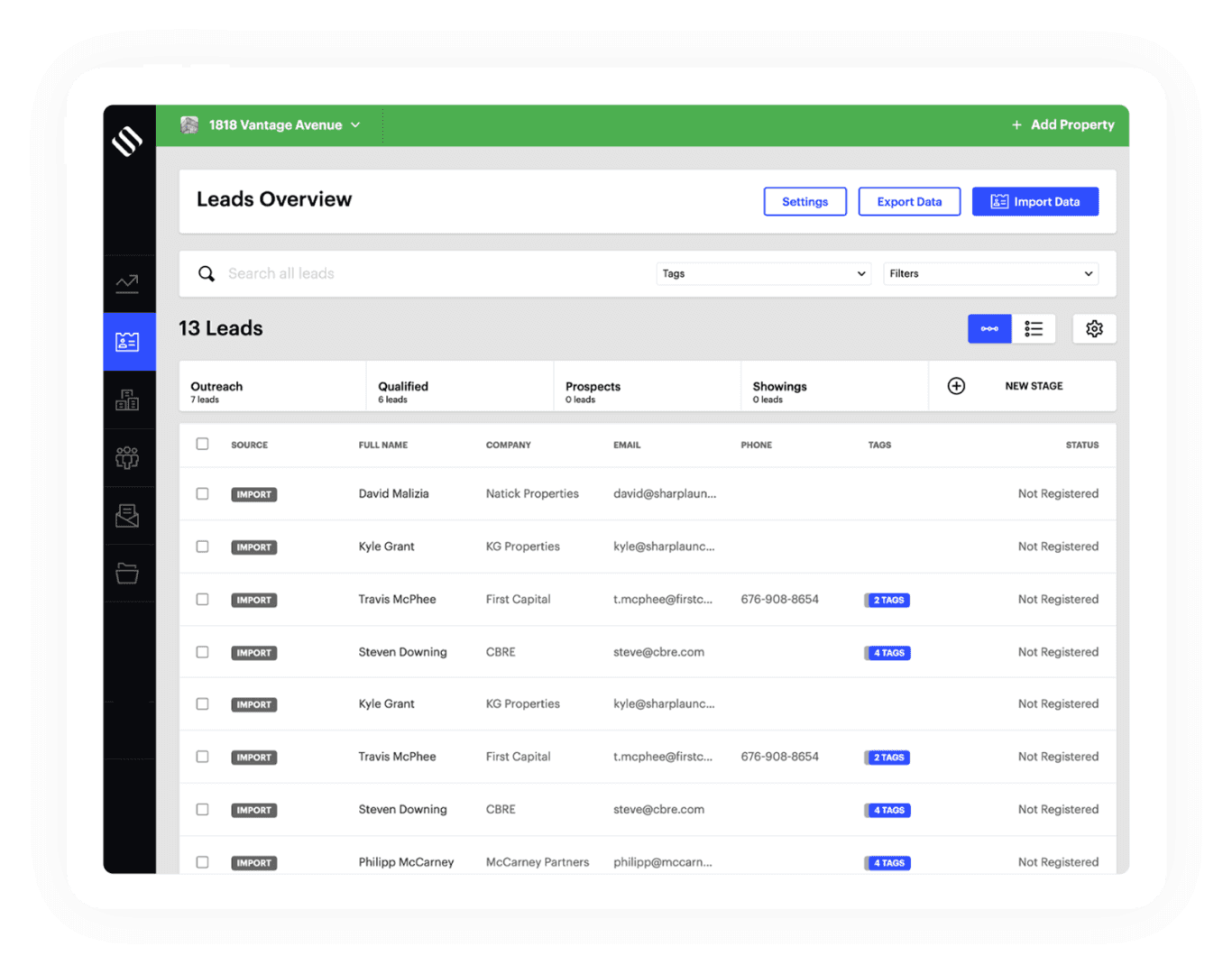 Automatically capture & track leads